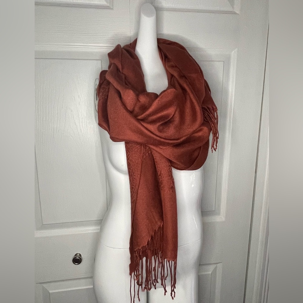 Pashmina Silky Scarf Shawl- Two Tones Reversible